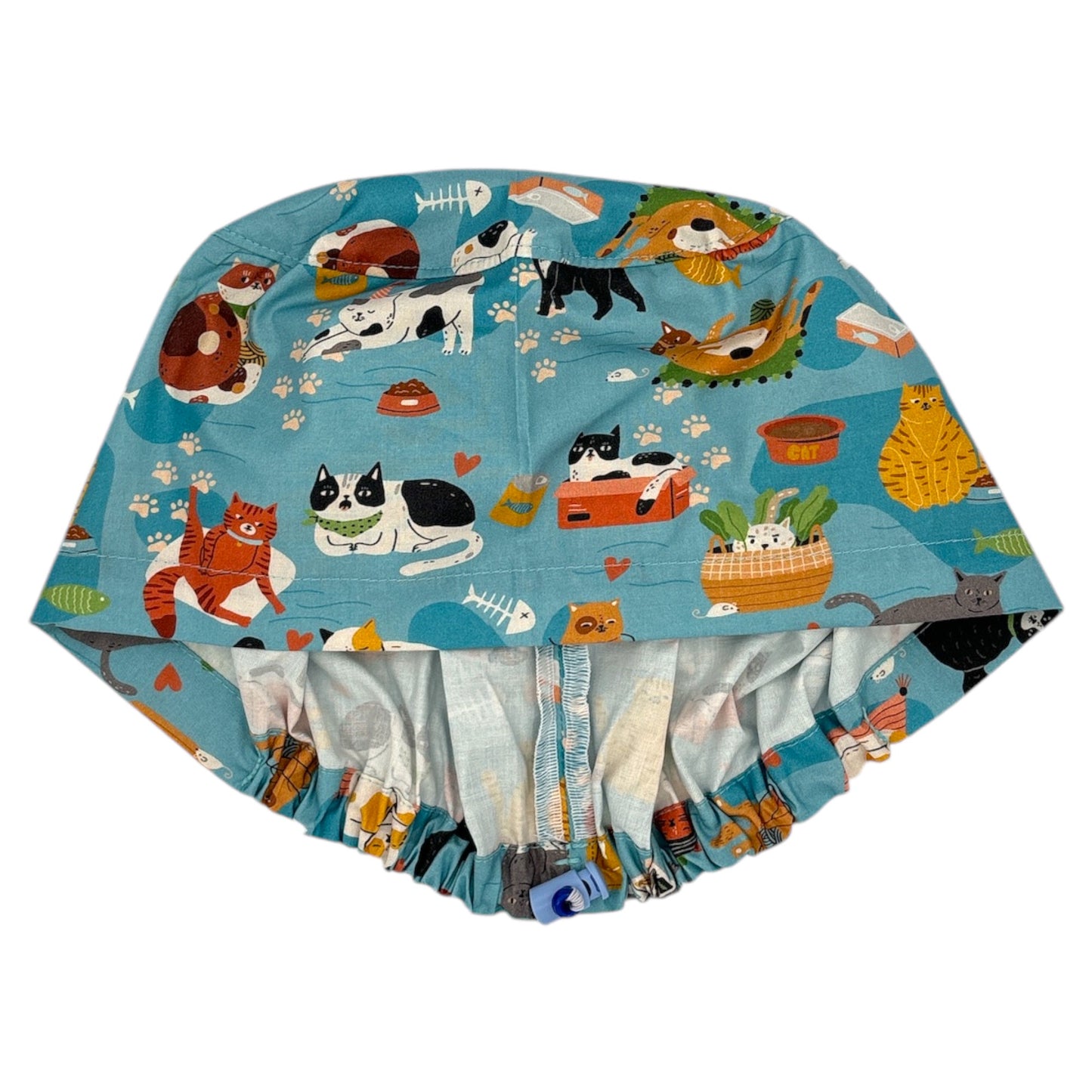 Cat Scrub Cap - Euro Style