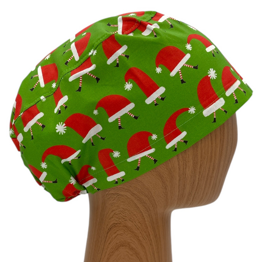 Christmas Santa Scrub Cap - Euro Style