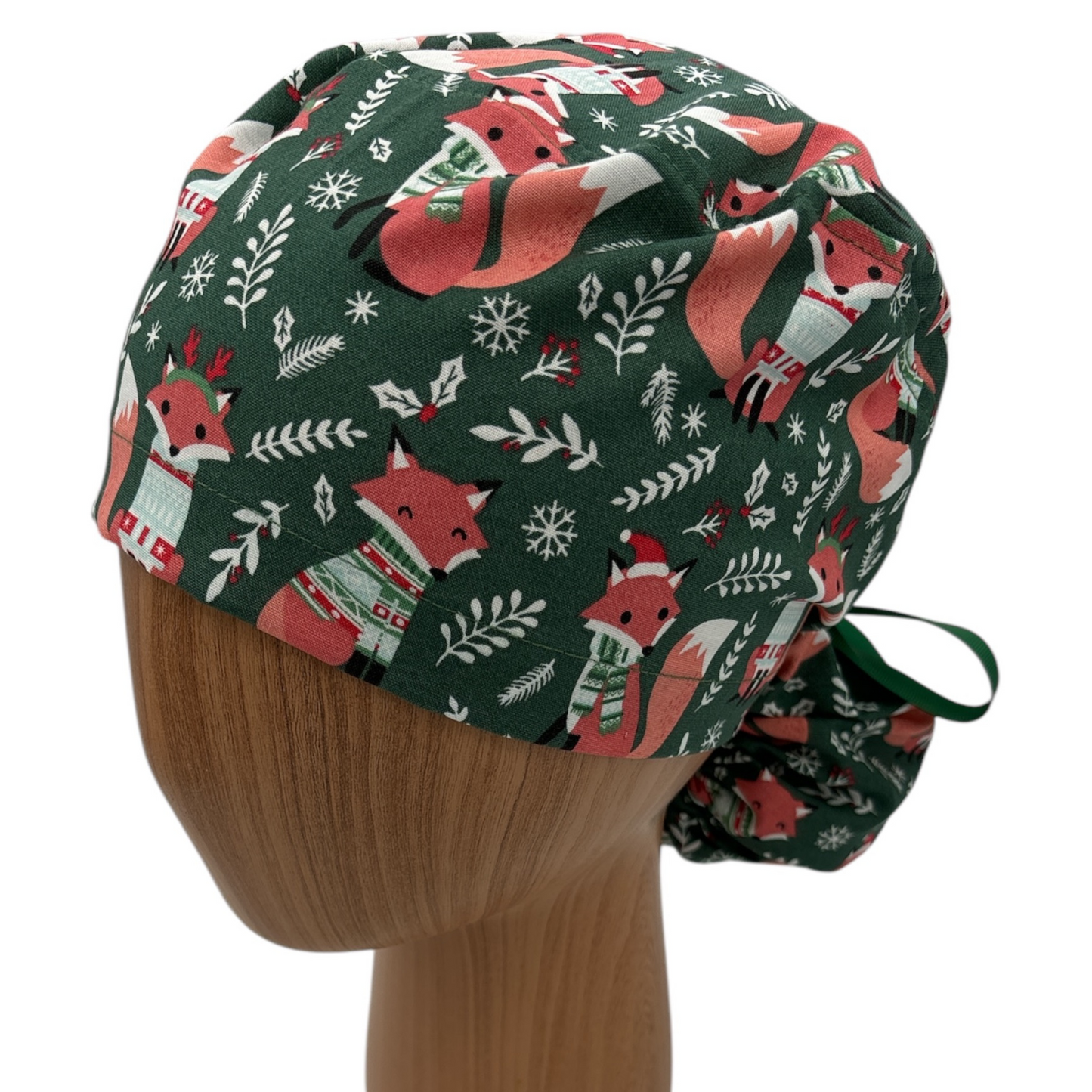 Christmas Scrub Cap - Ponytail Style