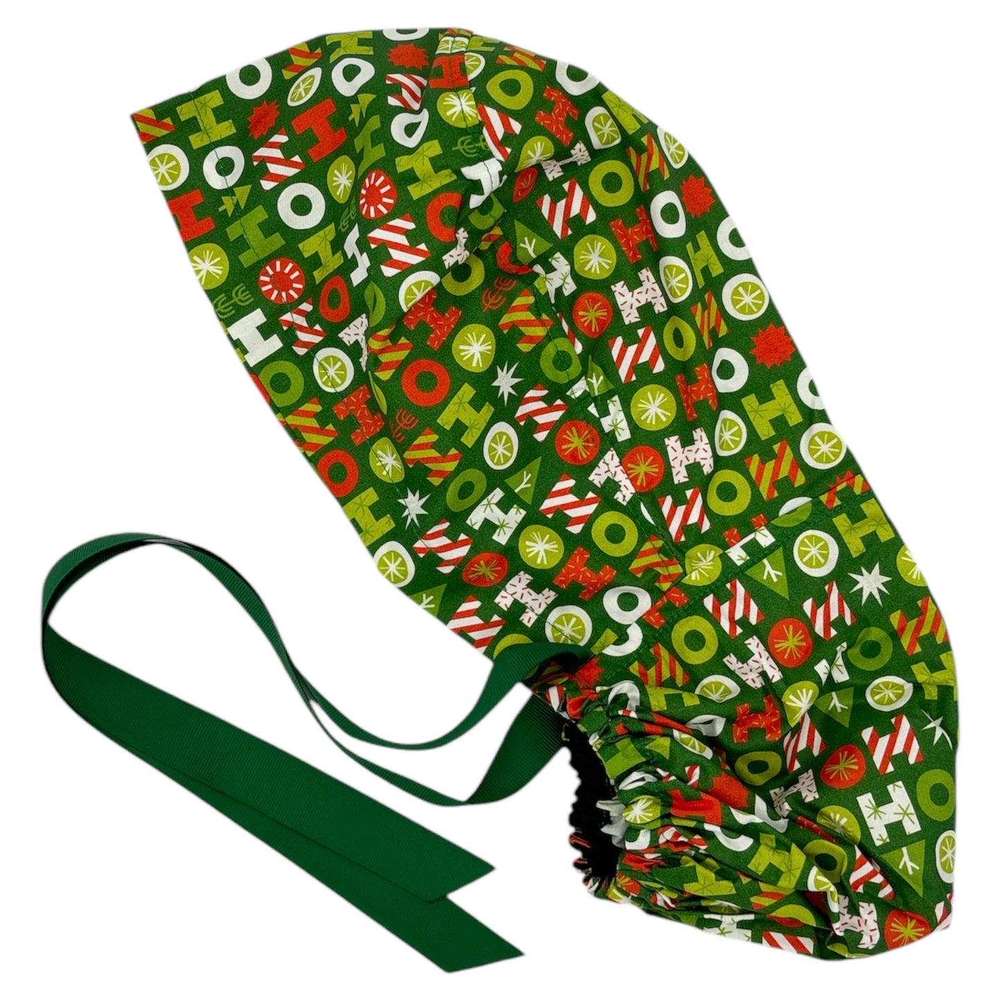 Christmas Scrub Cap - Ponytail Style