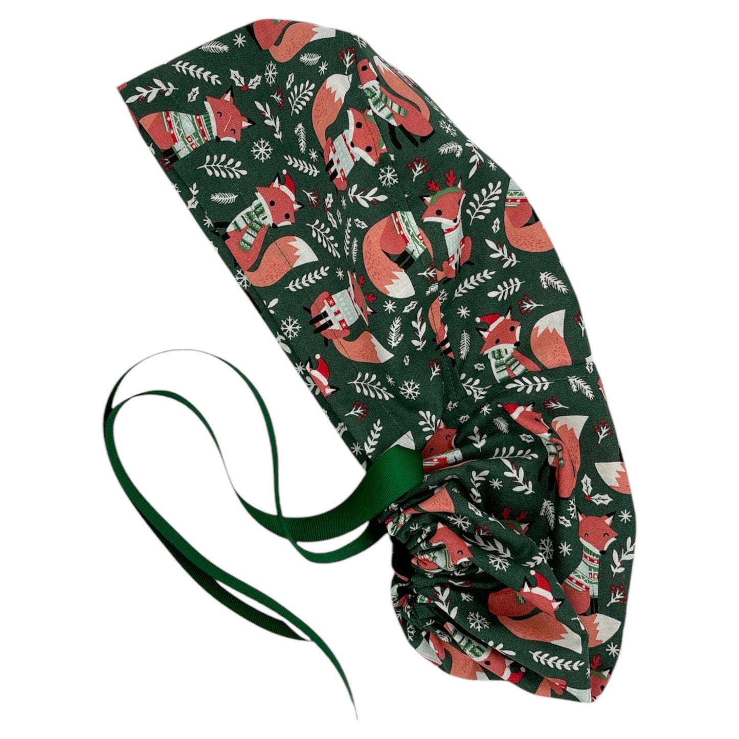 Christmas Scrub Cap - Ponytail Style