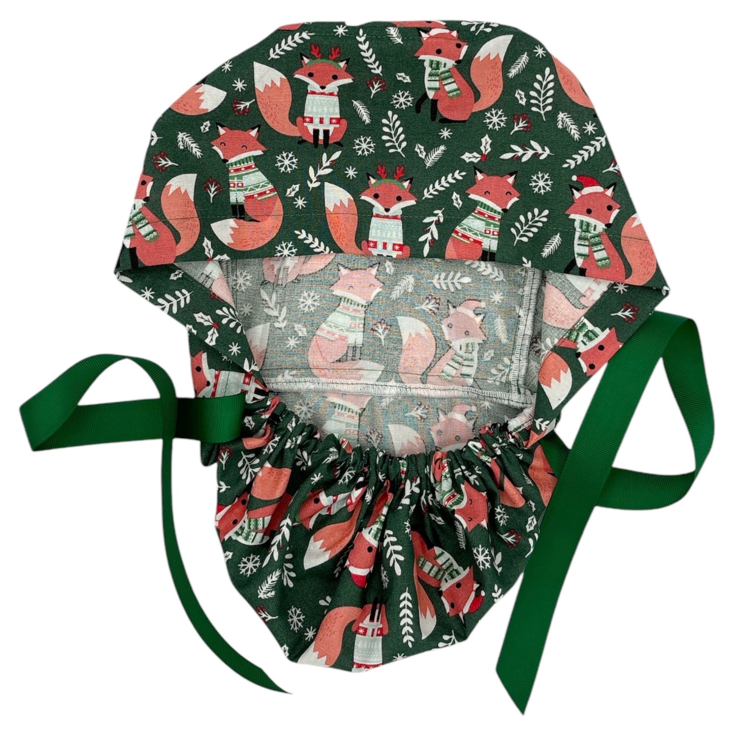 Christmas Scrub Cap - Ponytail Style