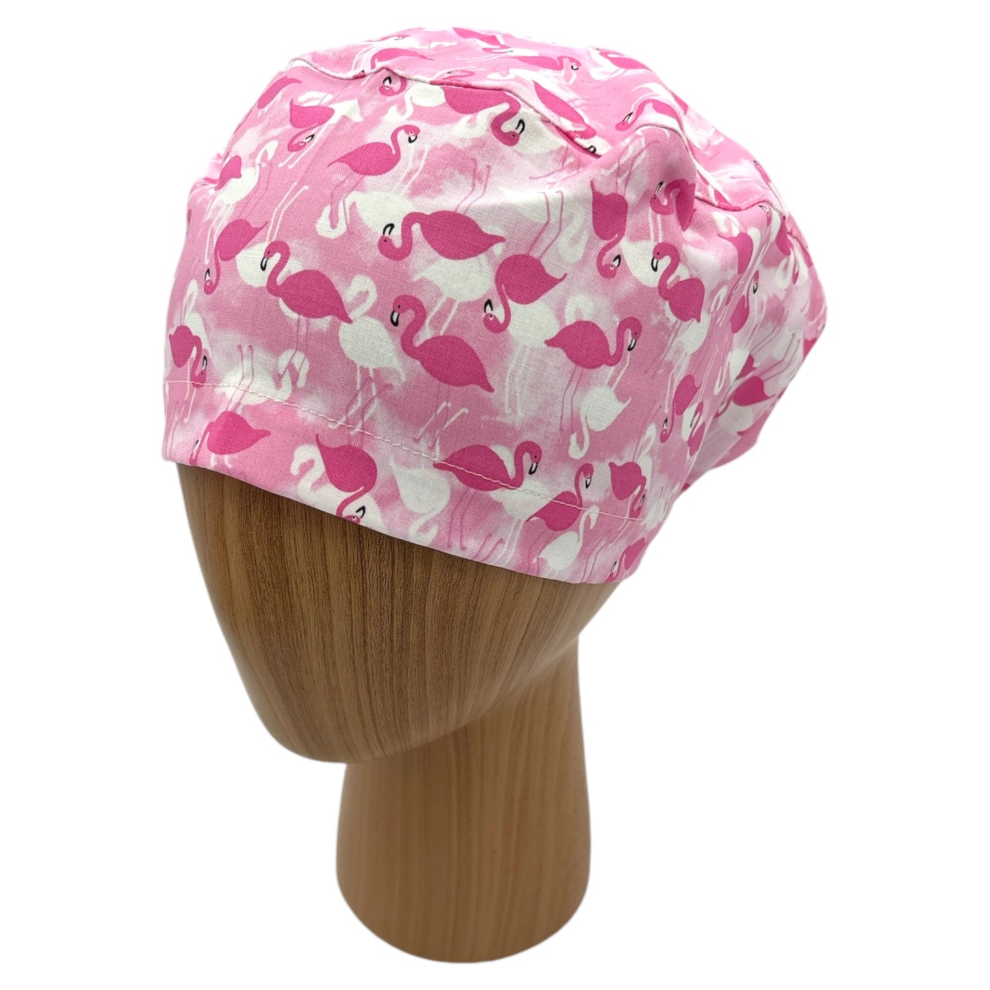 Pink Flamingo Scrub Cap - Euro Style