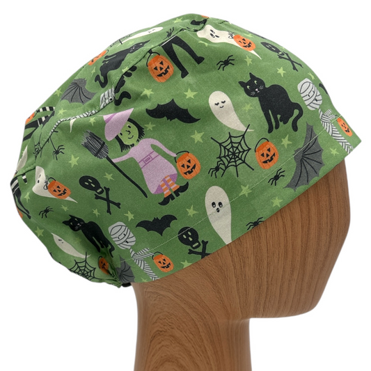 Halloween Ghost Scrub Cap - Euro Style