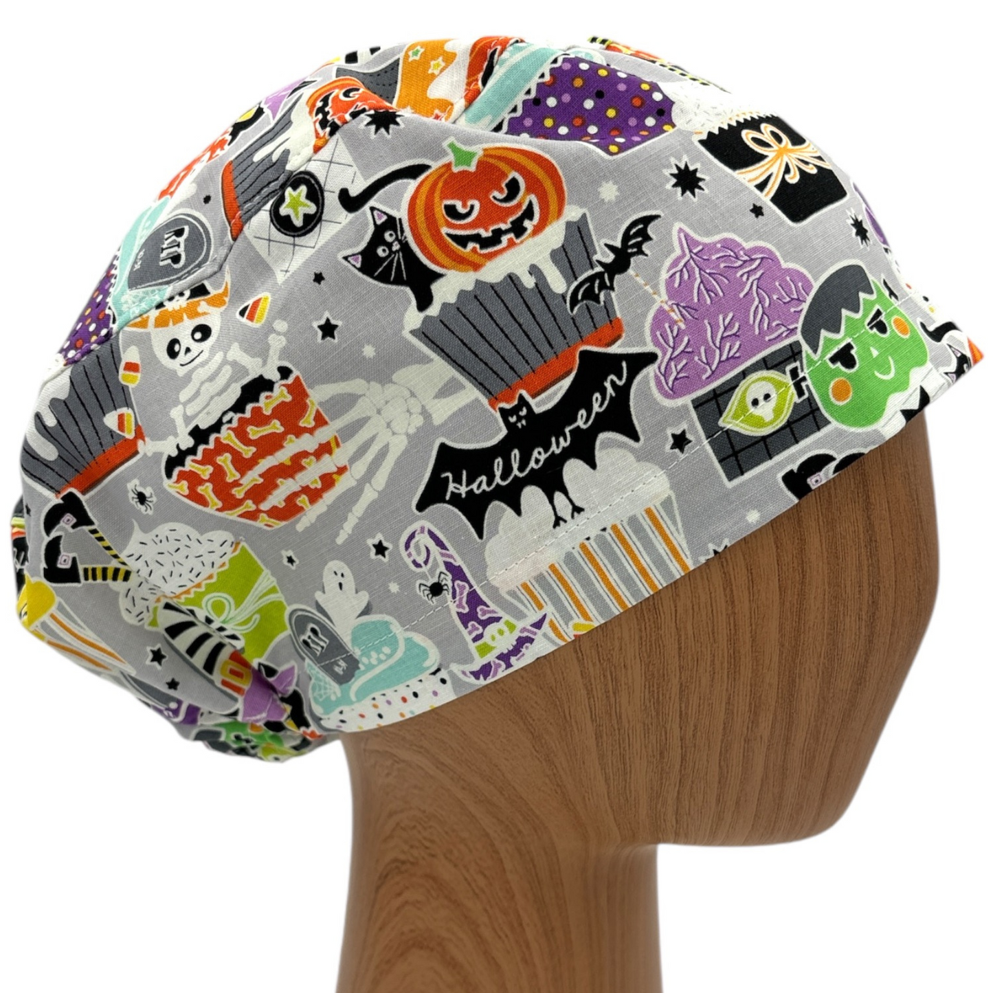 Halloween Ghost Scrub Cap - Euro Style