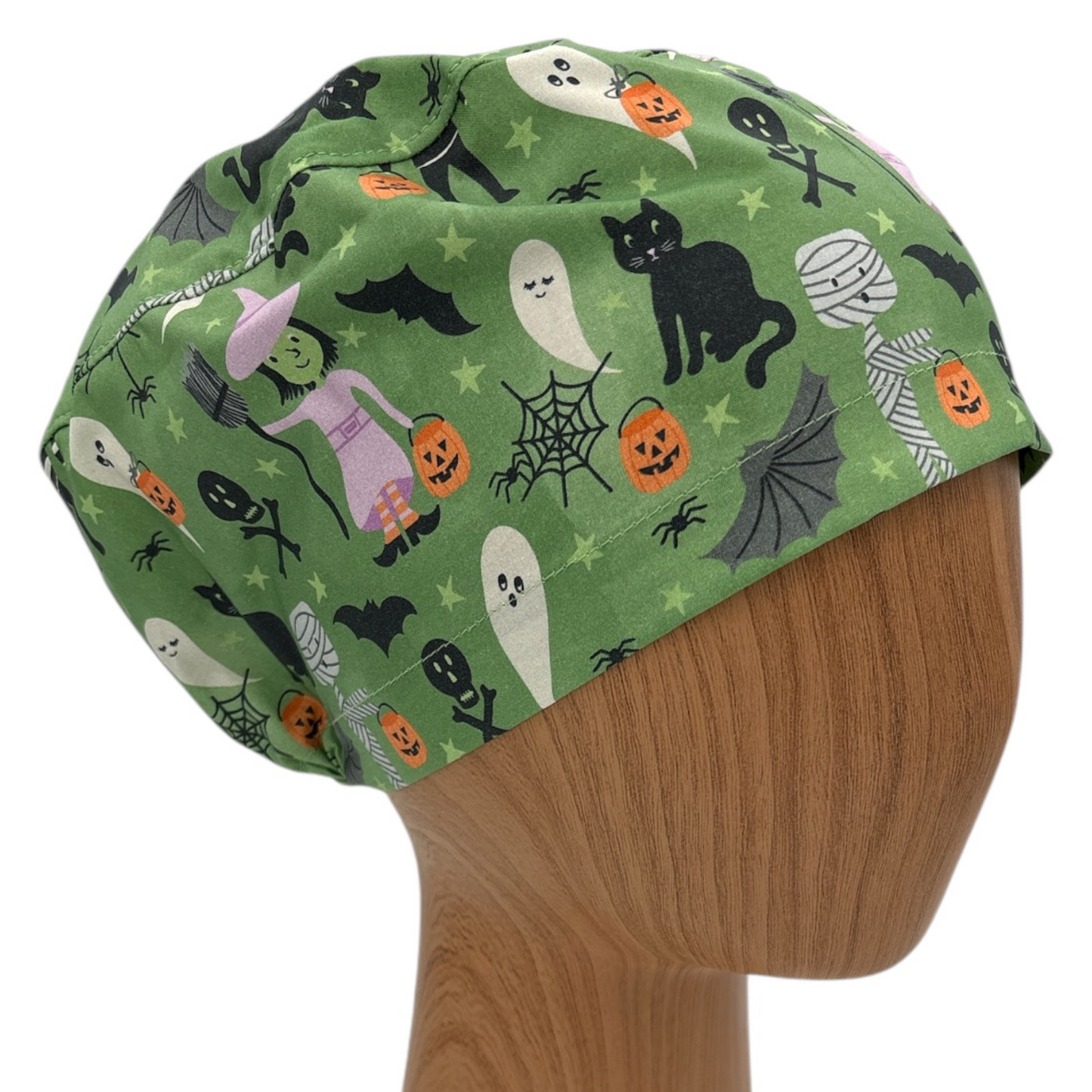 Halloween Ghost Scrub Cap - Euro Style