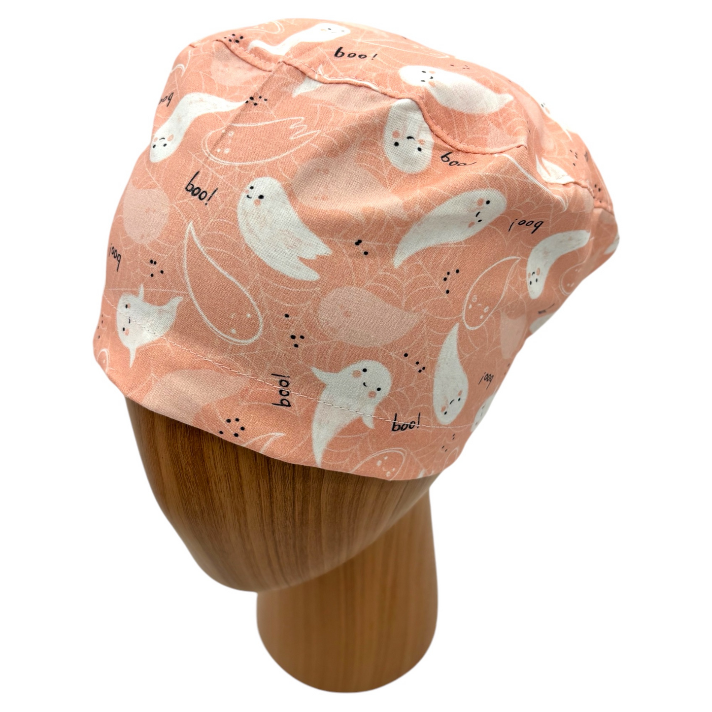 Halloween Boo Ghost Scrub Cap - Euro Style