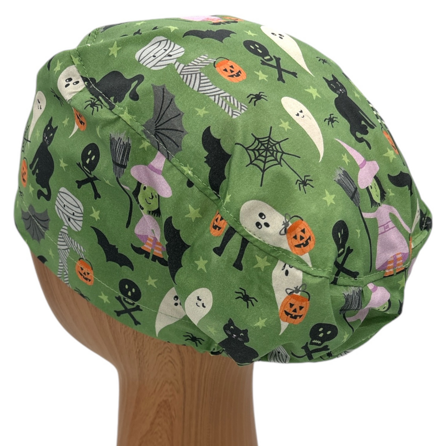 Halloween Ghost Scrub Cap - Euro Style