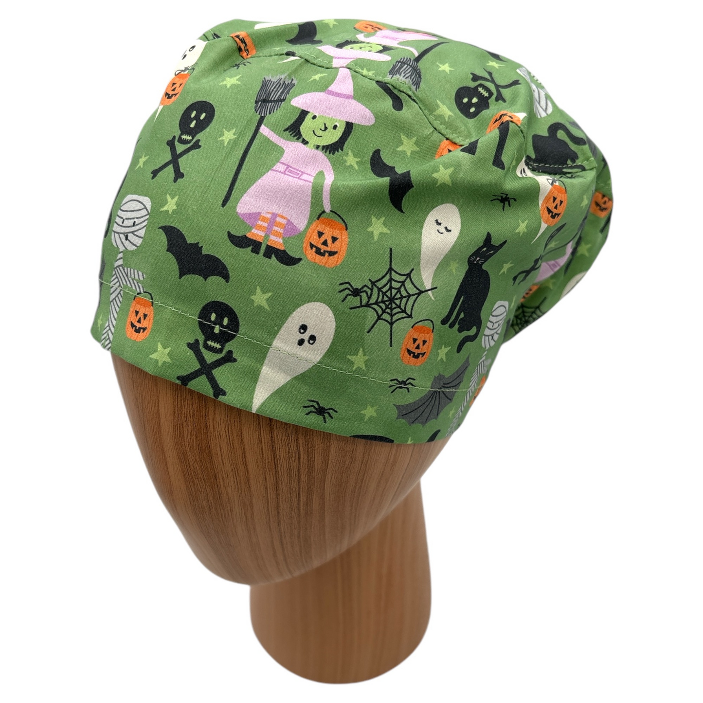 Halloween Ghost Scrub Cap - Euro Style