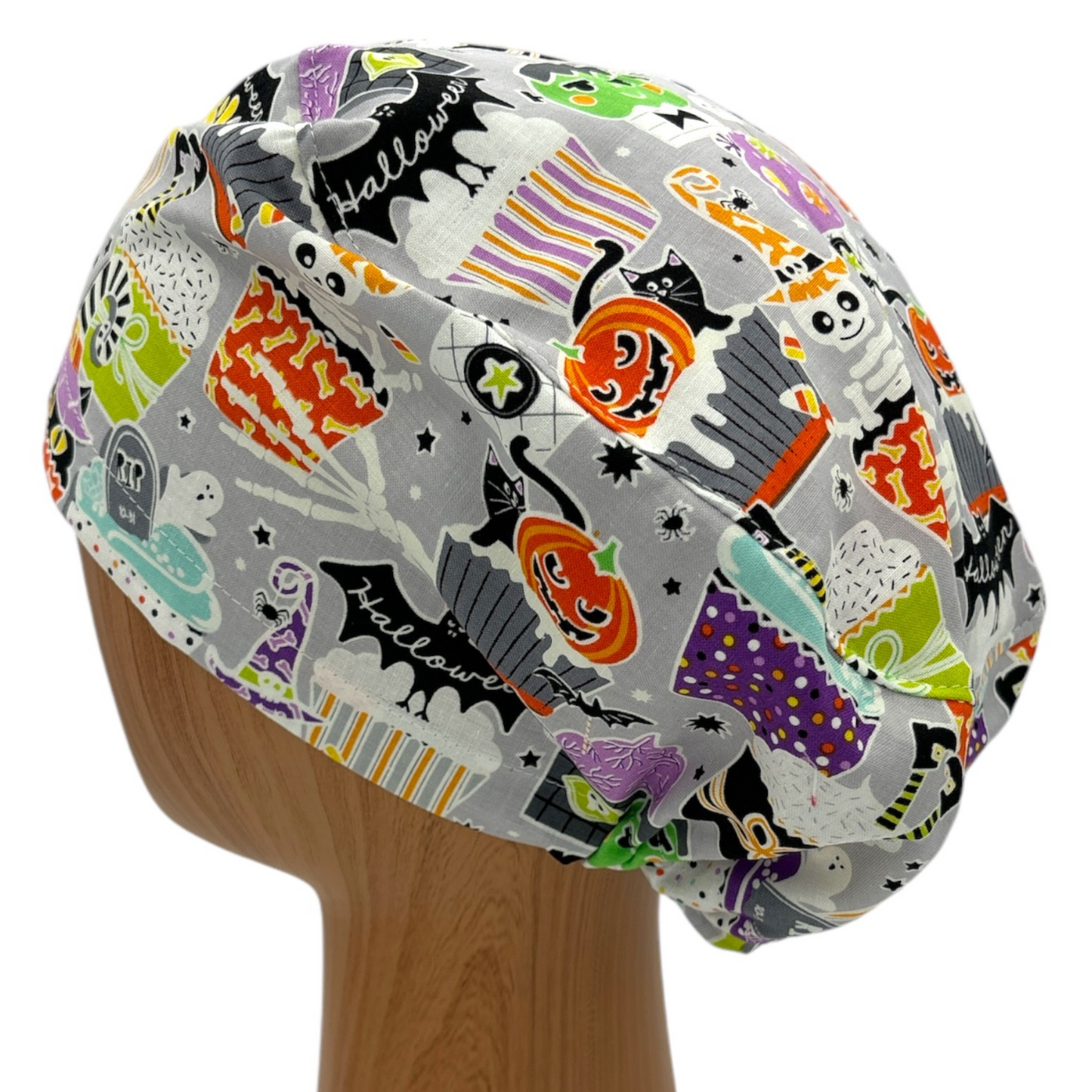 Halloween Ghost Scrub Cap - Euro Style