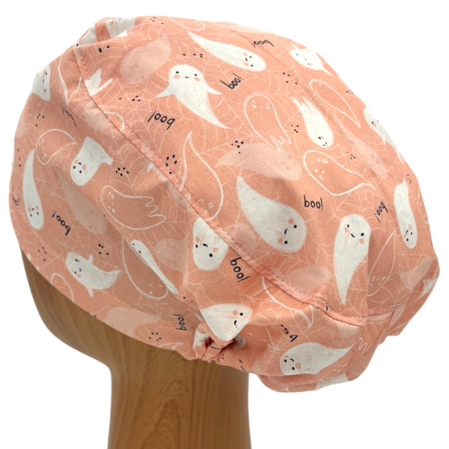 Halloween Boo Ghost Scrub Cap - Euro Style