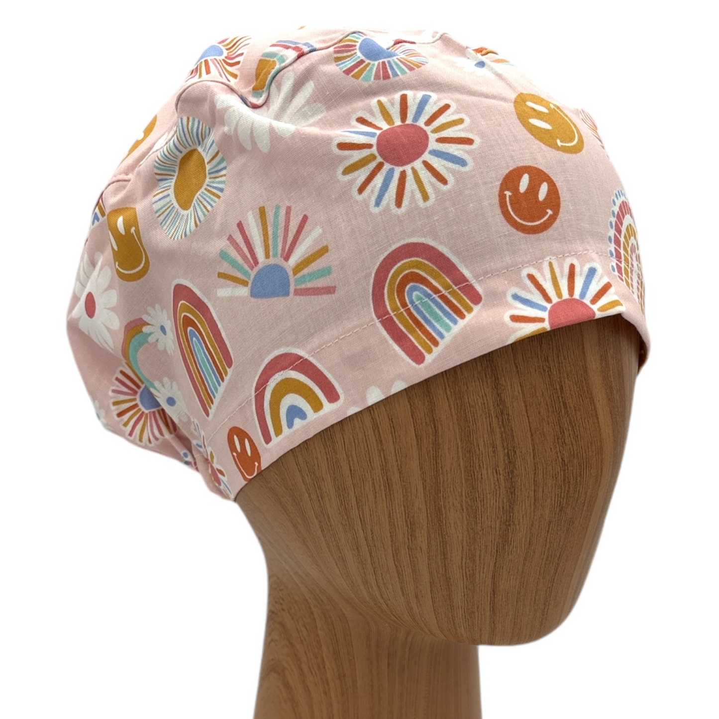 Boho Rainbow Scrub Cap - Euro Style