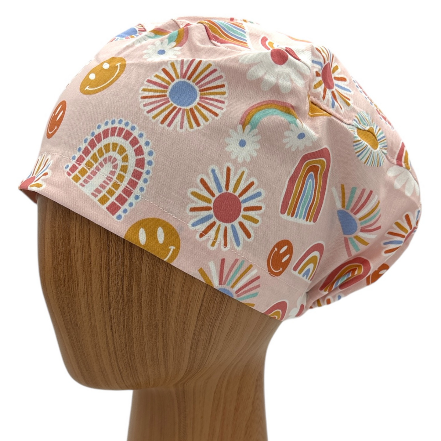 Boho Rainbow Scrub Cap - Euro Style