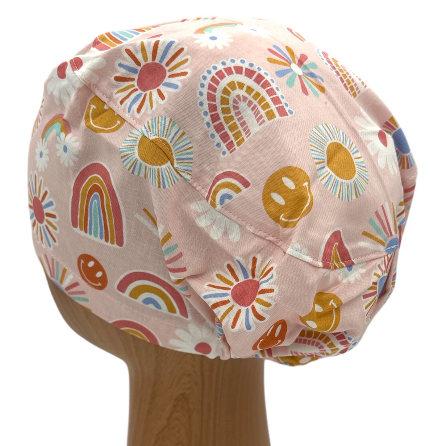 Boho Rainbow Scrub Cap - Euro Style