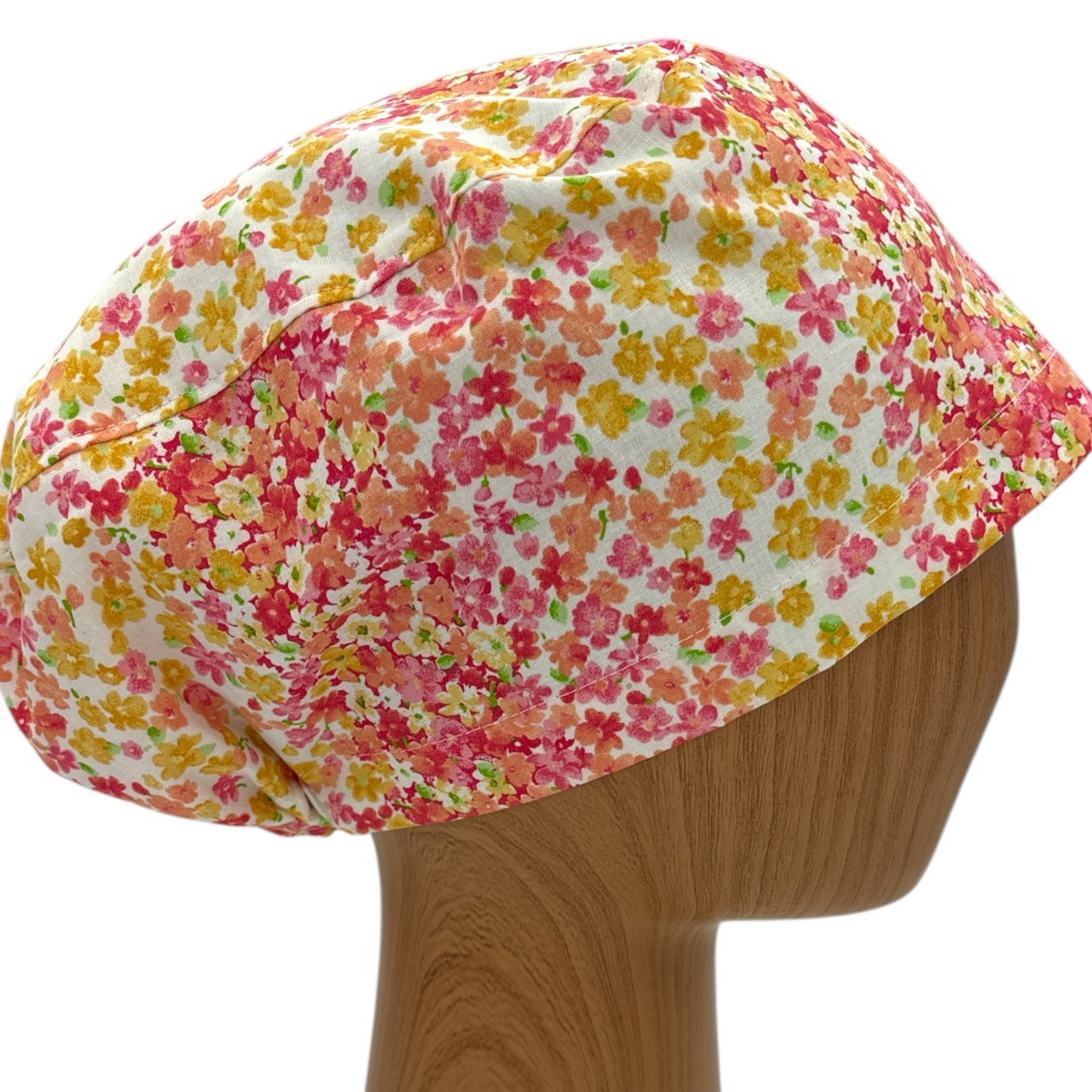 Floral Scrub Cap - Euro Style