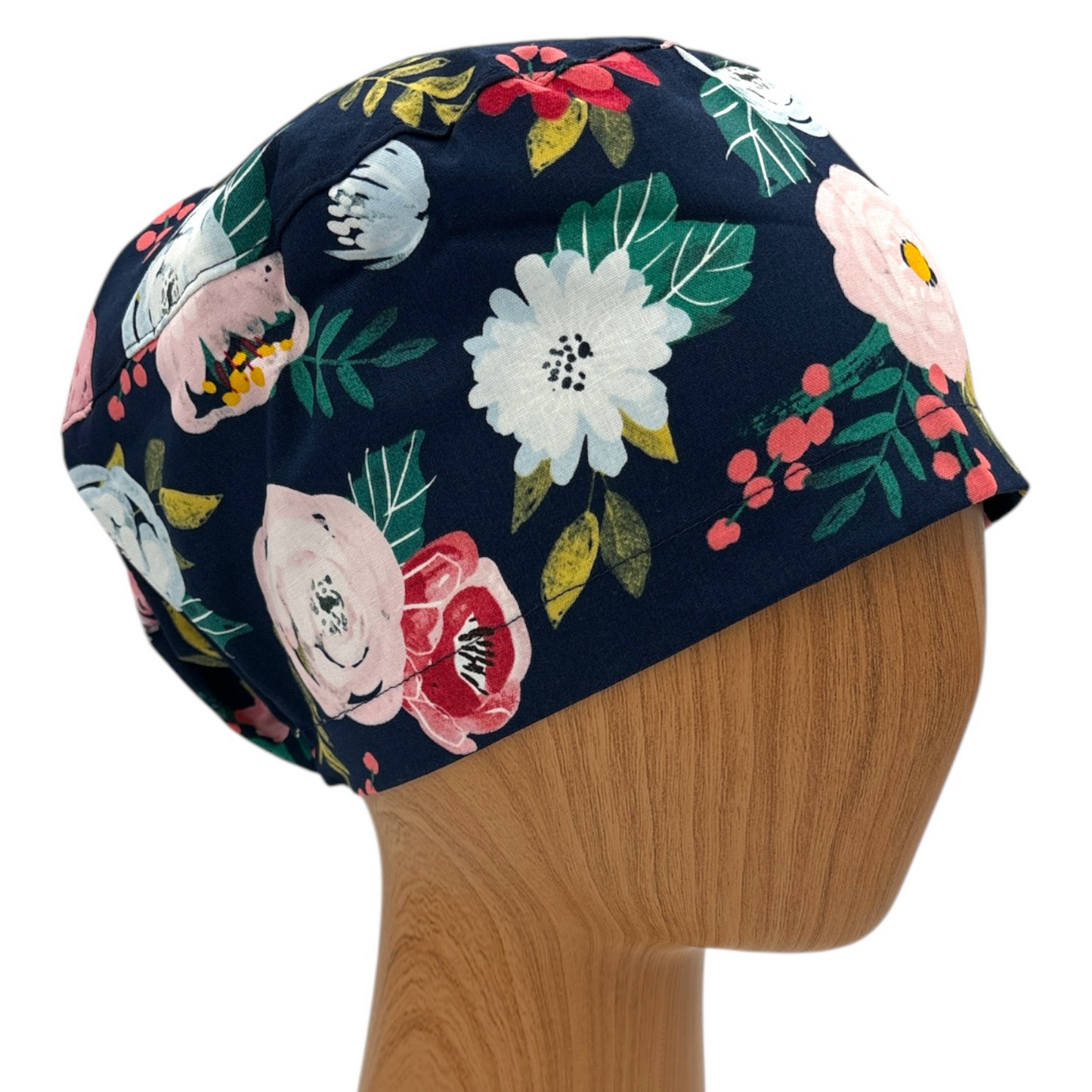 Floral Scrub Cap - Euro Style