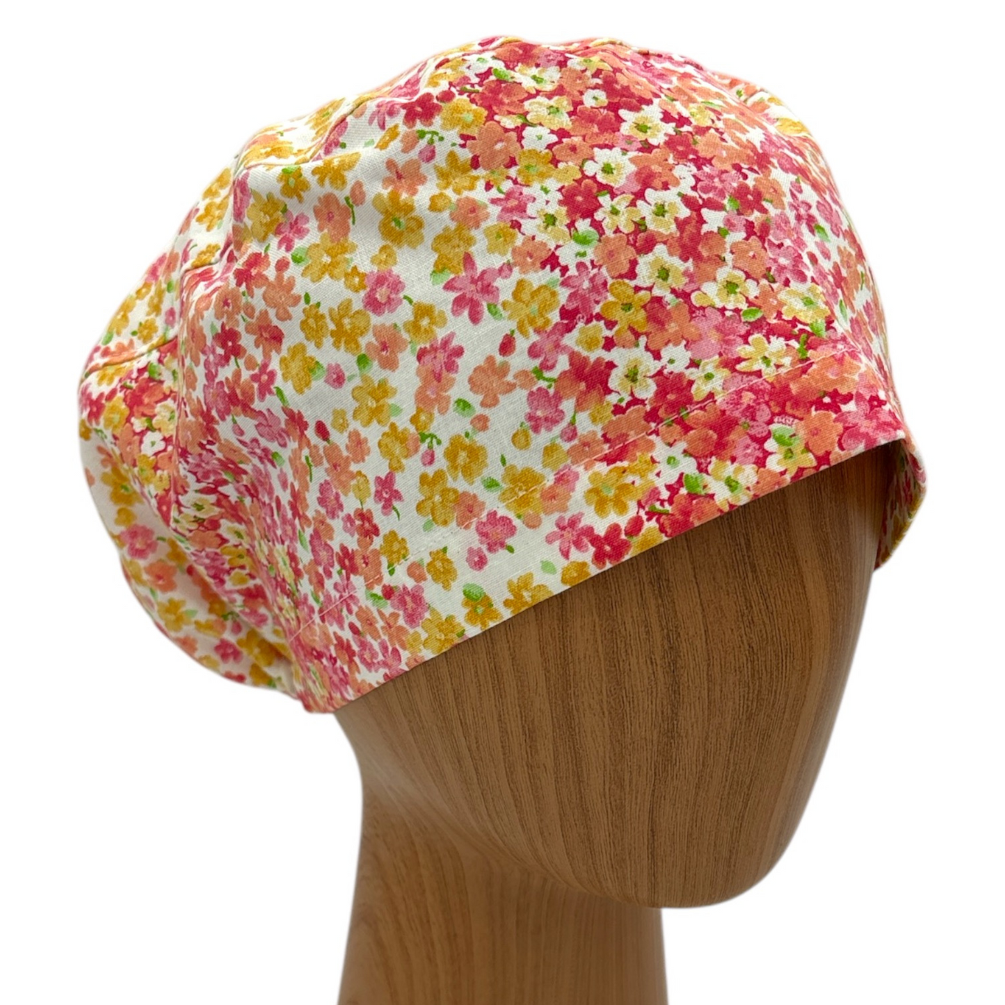 Floral Scrub Cap - Euro Style