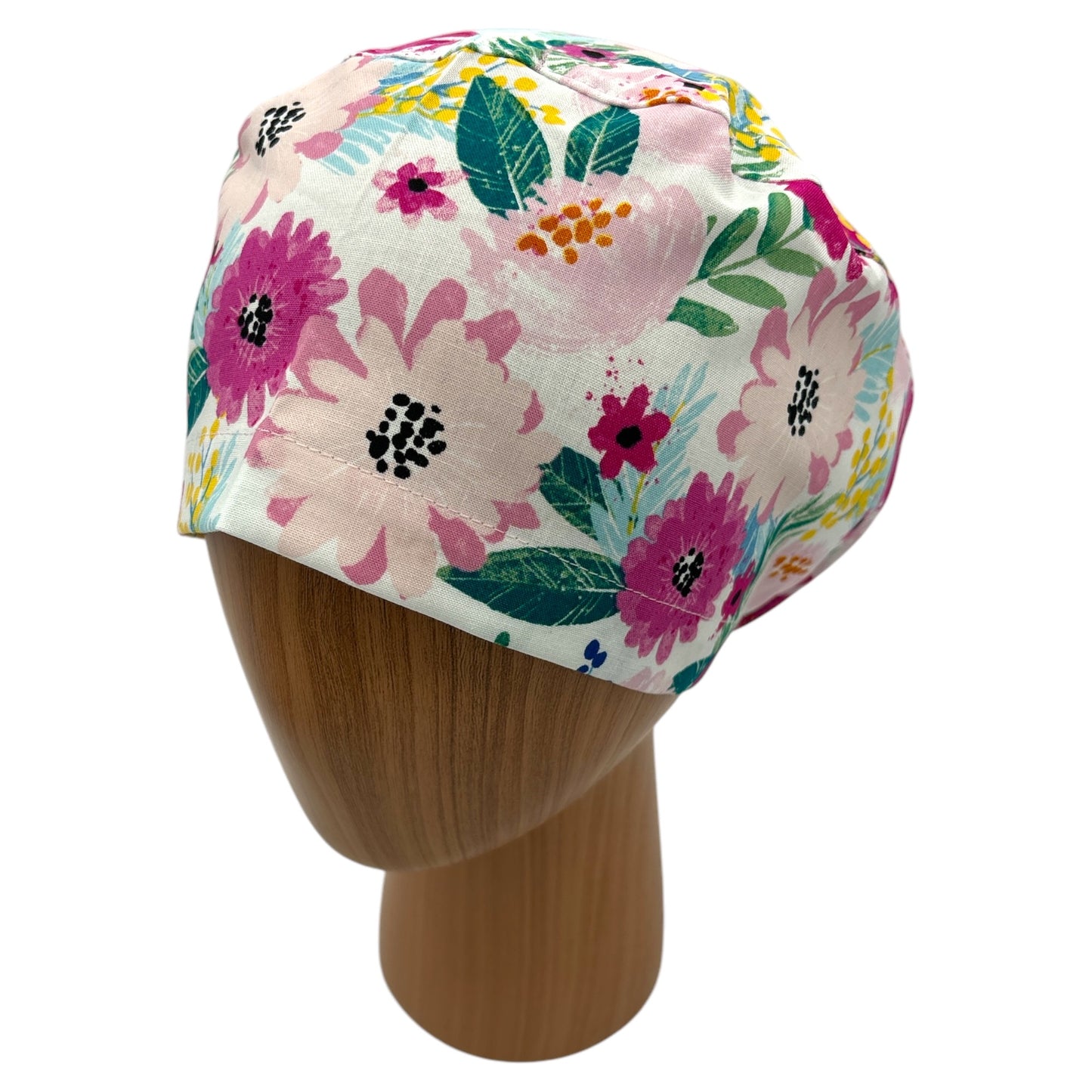 Floral Scrub Cap - Euro Style