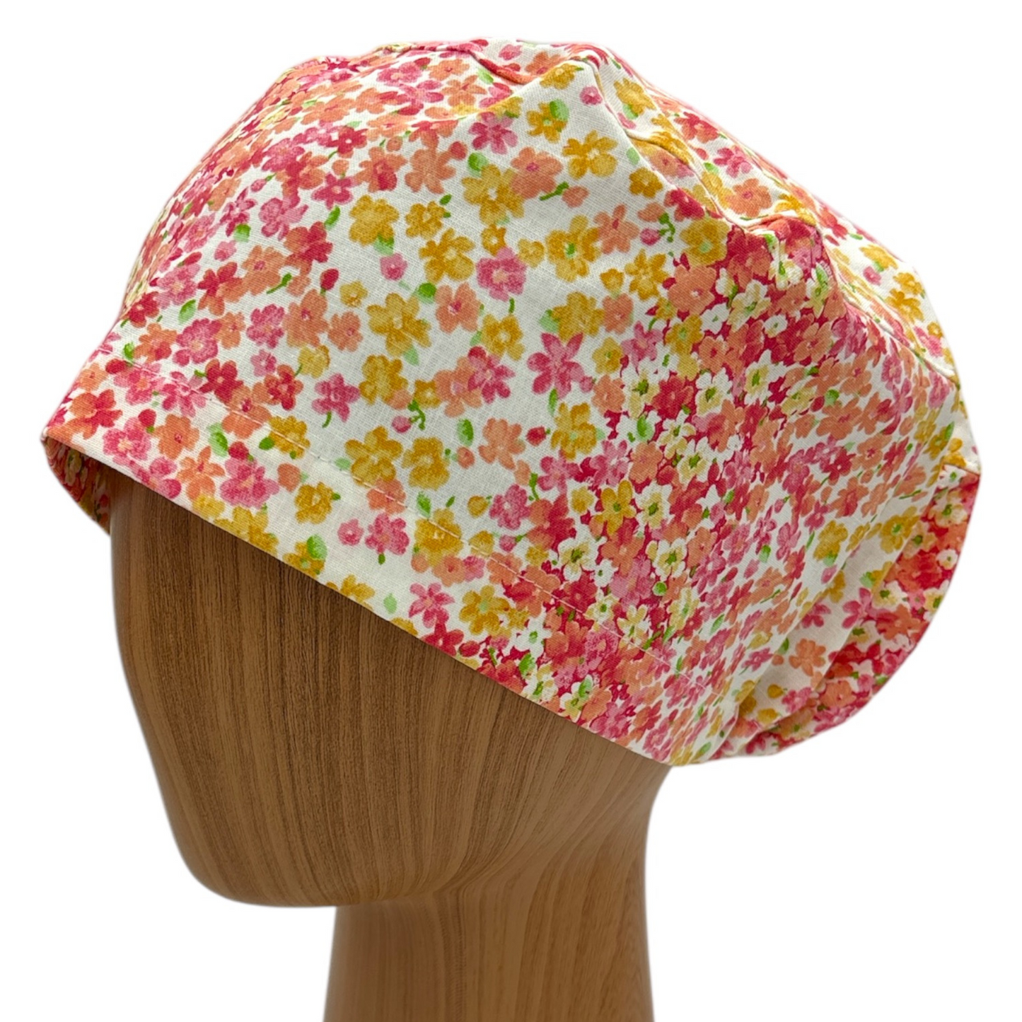 Floral Scrub Cap - Euro Style