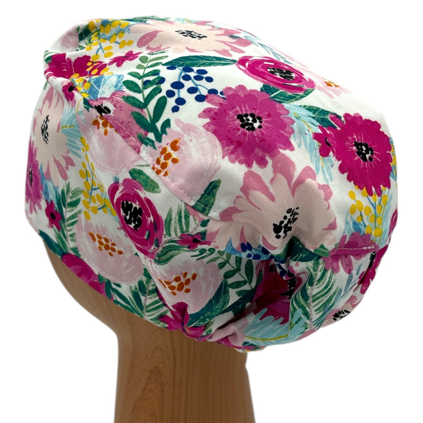 Floral Scrub Cap - Euro Style