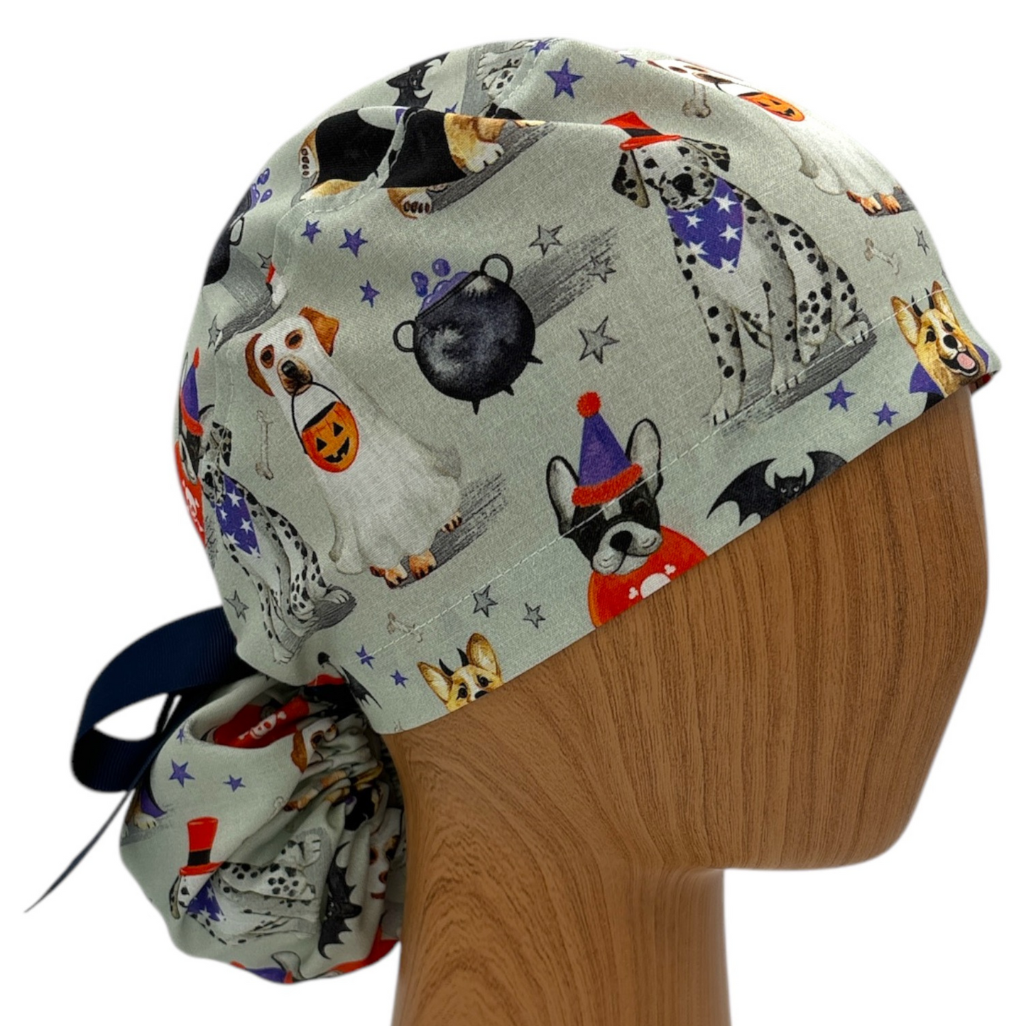 Halloween Scrub Cap - Ponytail Style