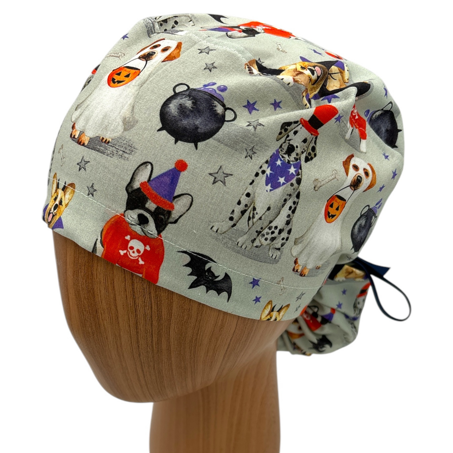 Halloween Scrub Cap - Ponytail Style