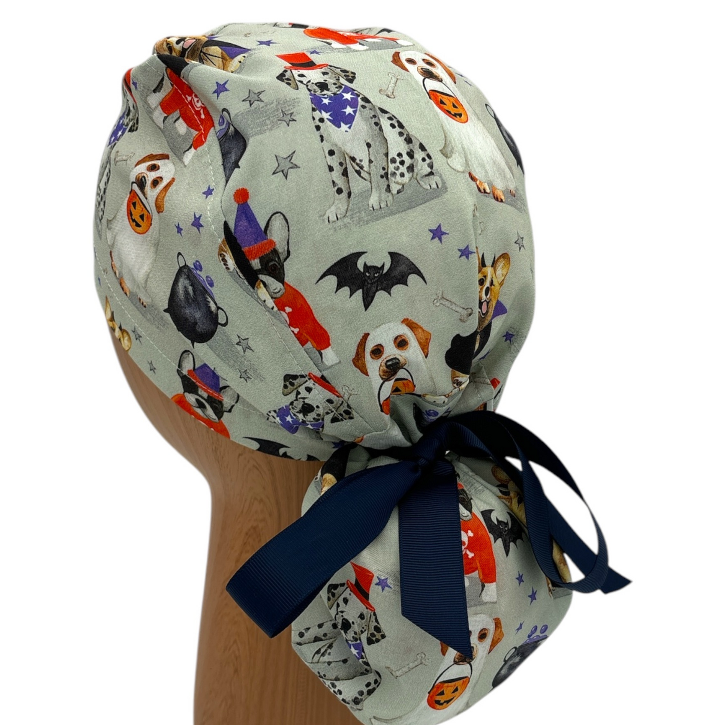 Halloween Scrub Cap - Ponytail Style