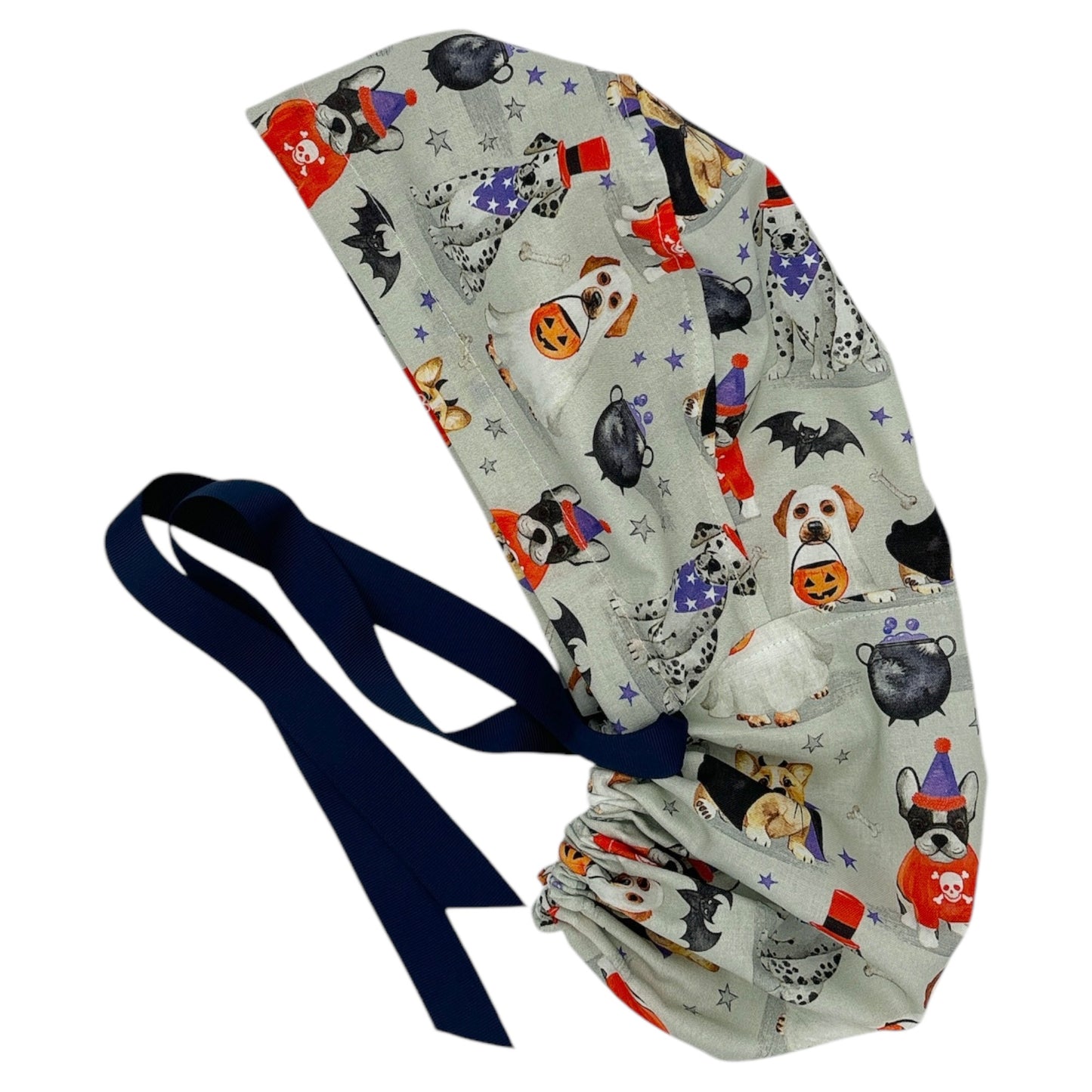 Halloween Scrub Cap - Ponytail Style