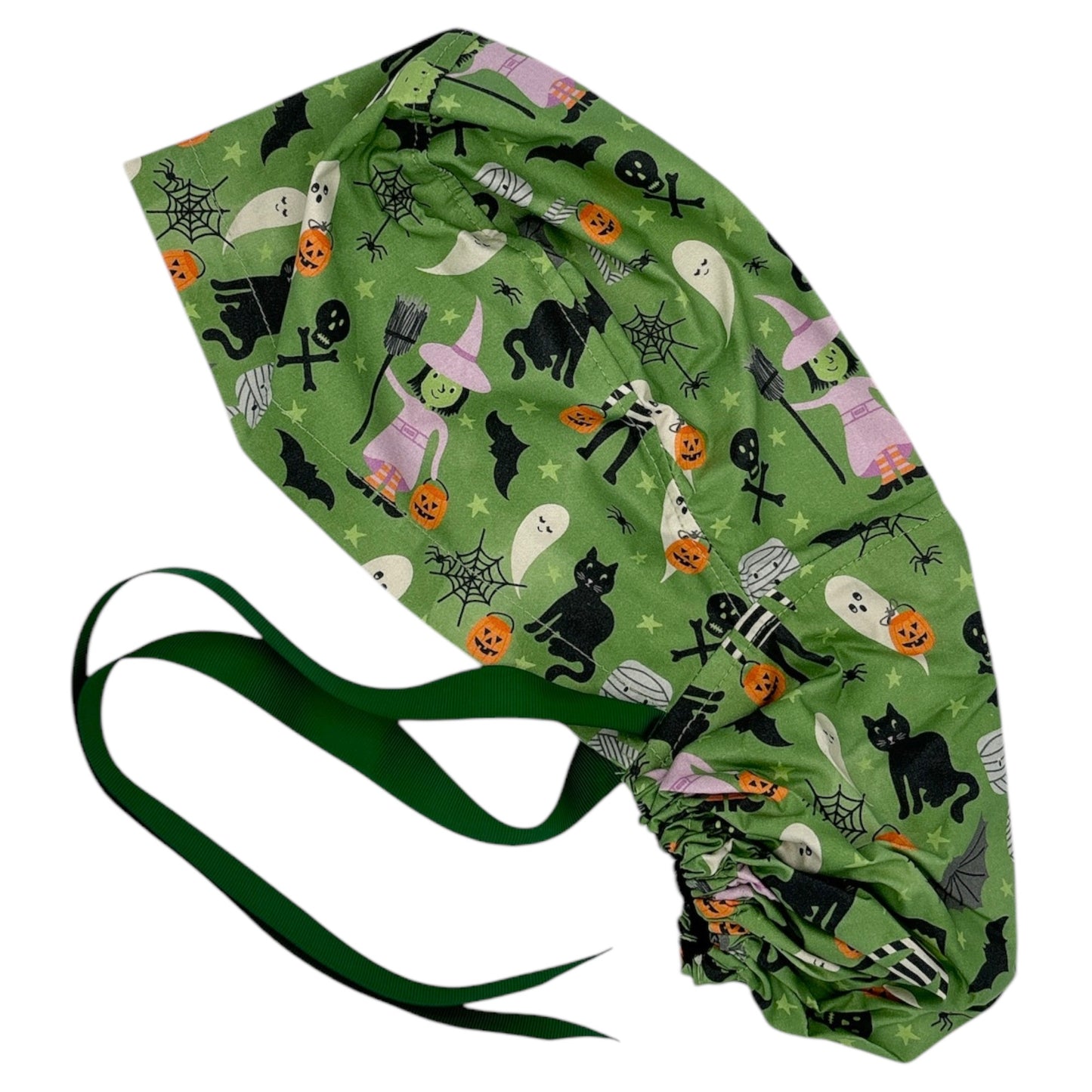 Halloween Scrub Cap - Ponytail Style