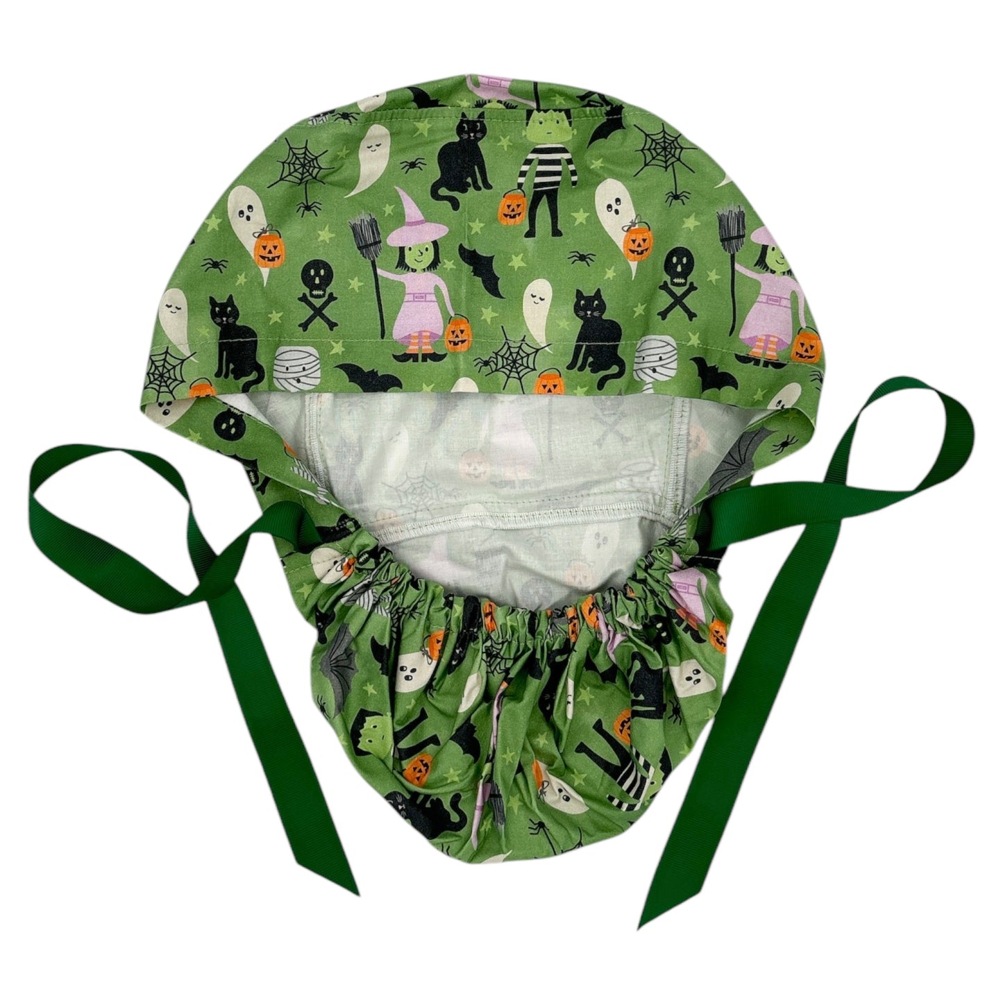 Halloween Scrub Cap - Ponytail Style