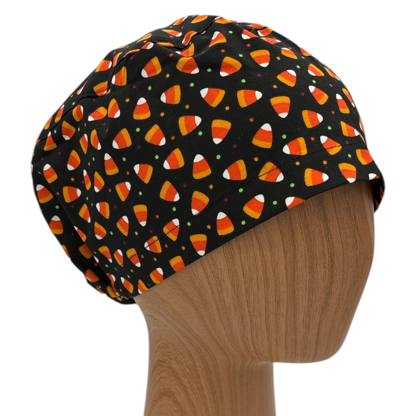Candy Corn Scrub Cap - Euro Style for Halloween / Fall