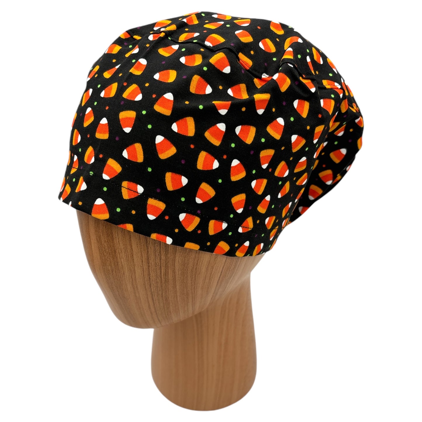 Candy Corn Scrub Cap - Euro Style for Halloween / Fall
