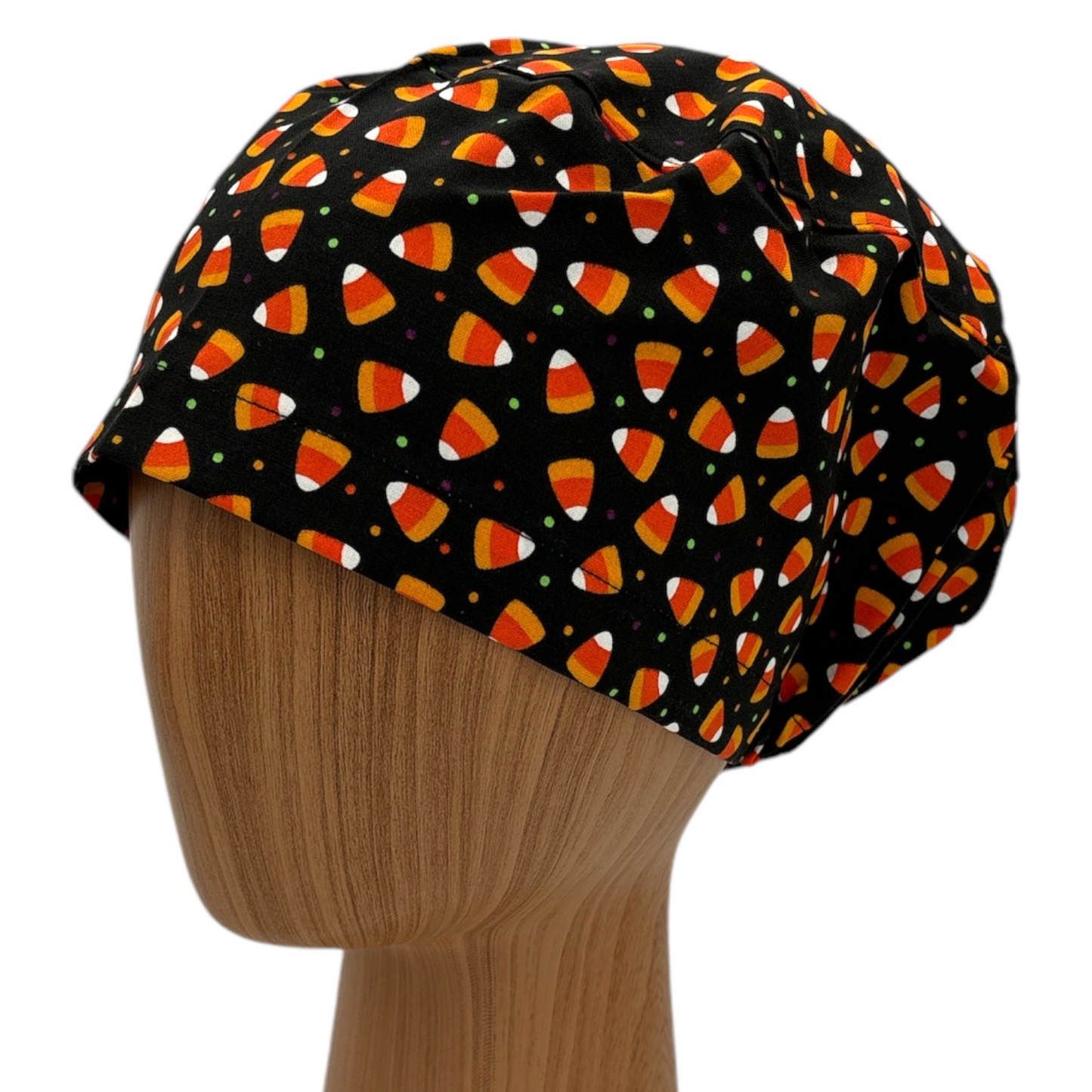 Candy Corn Scrub Cap - Euro Style for Halloween / Fall