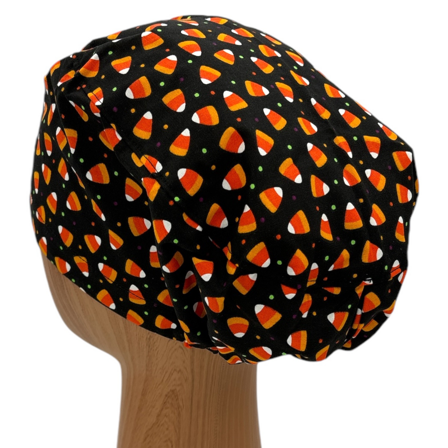 Candy Corn Scrub Cap - Euro Style for Halloween / Fall