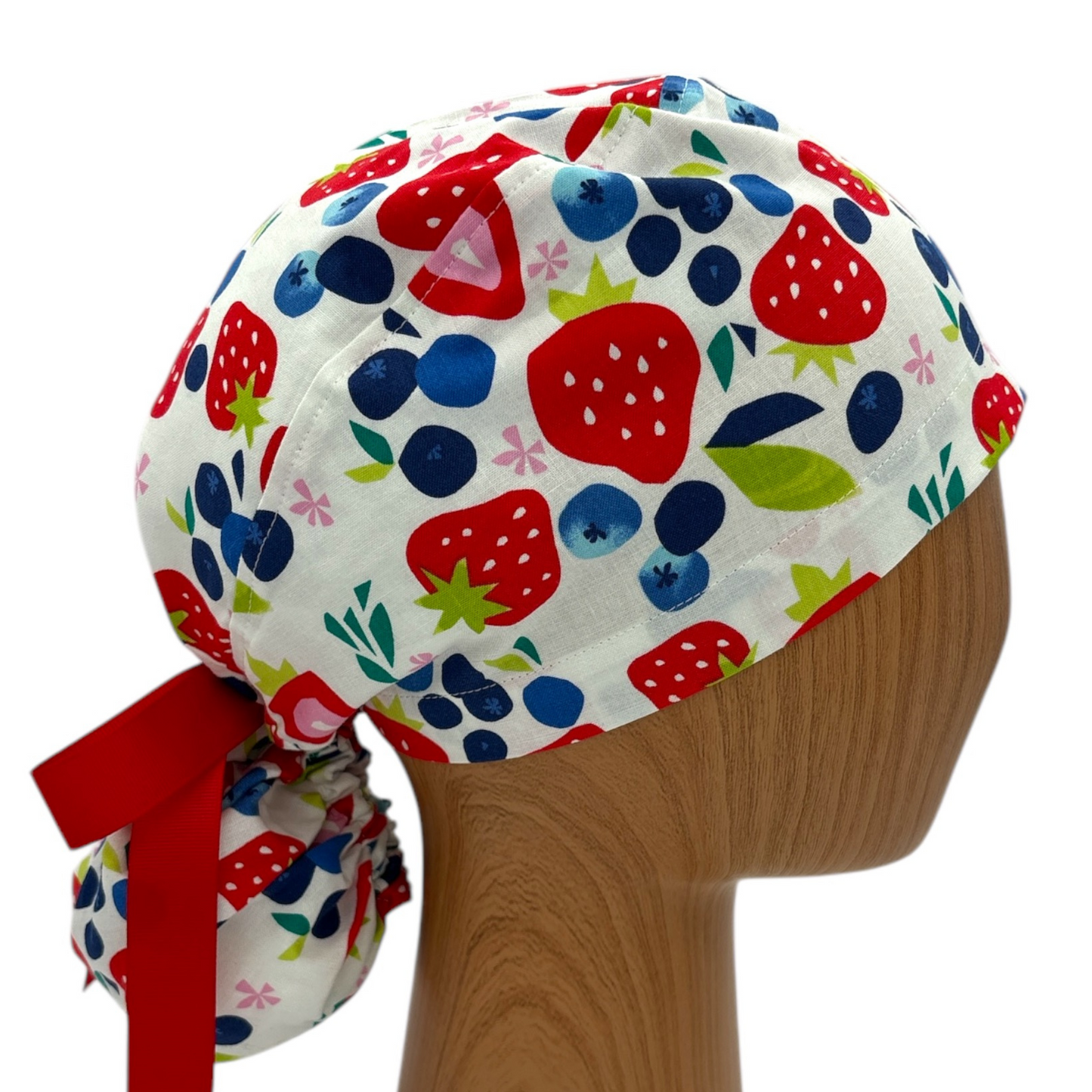 Mix Berry Scrub Cap - Ponytail Style