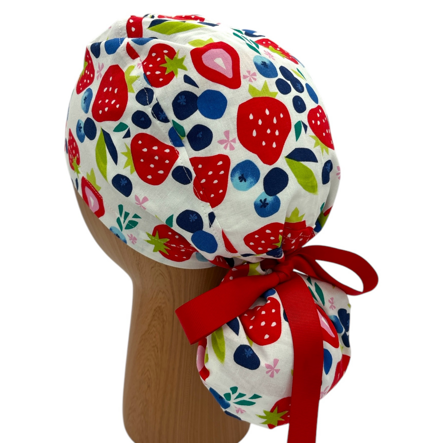 Mix Berry Scrub Cap - Ponytail Style