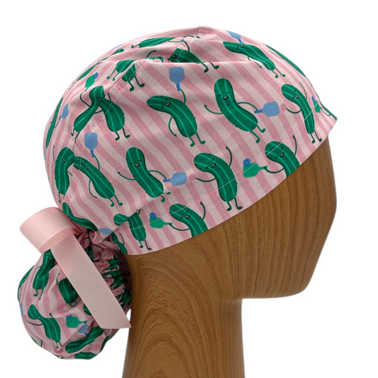 Pickle Scrub Cap - Ponytail Style