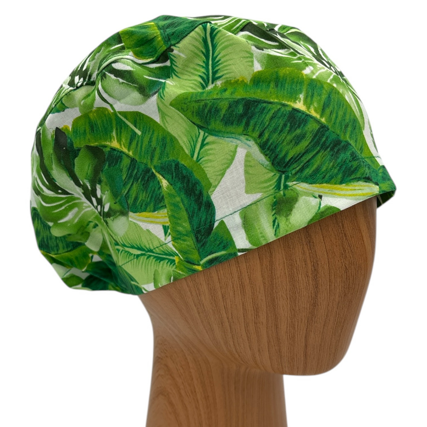 Tropical Leaf Scrub Cap - Euro Style