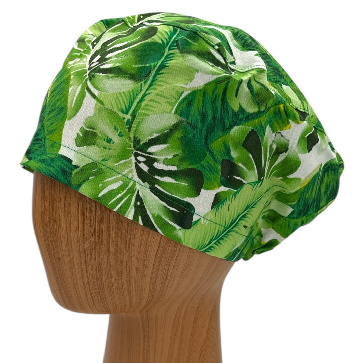 Tropical Leaf Scrub Cap - Euro Style