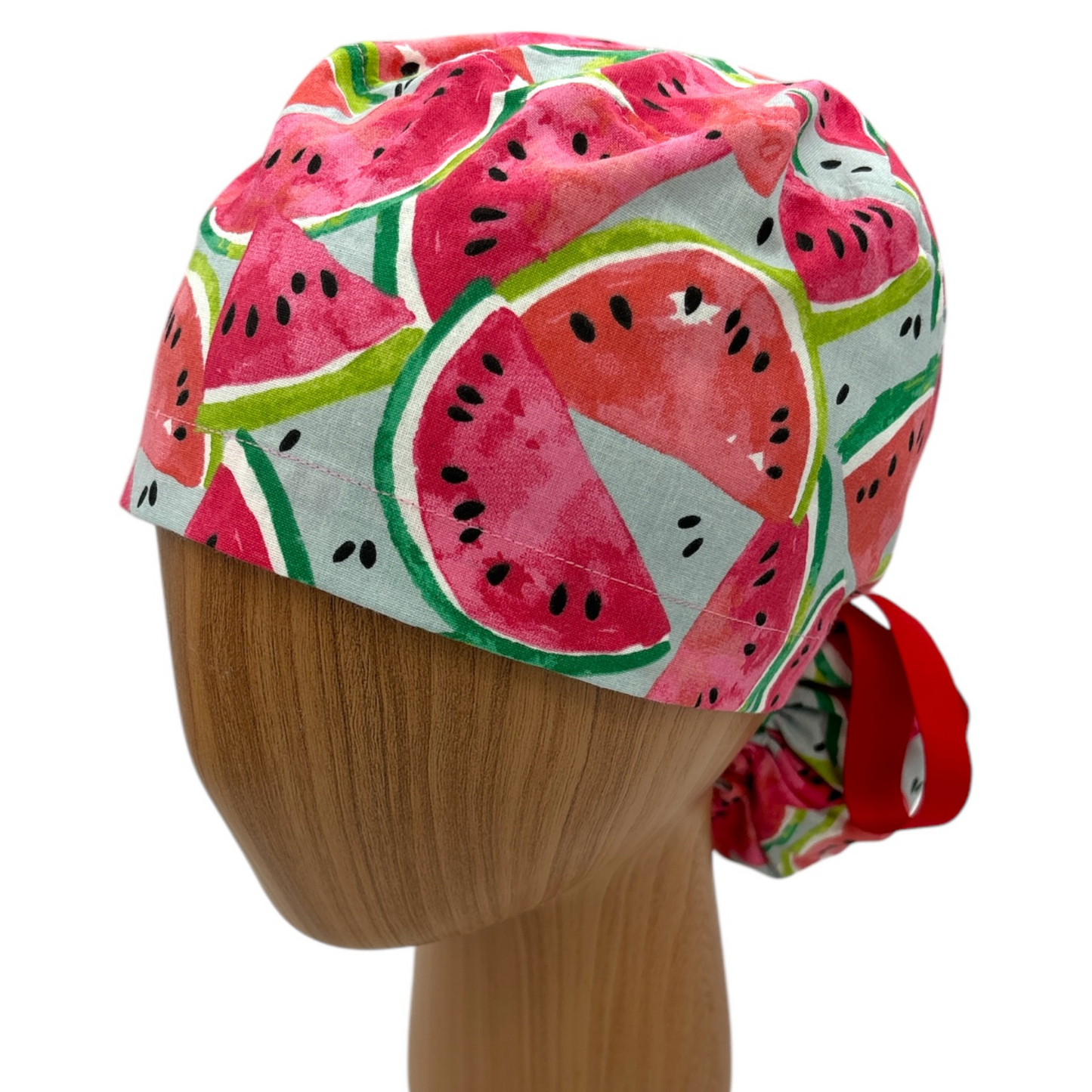 Watermelon Scrub Cap - Ponytail Style