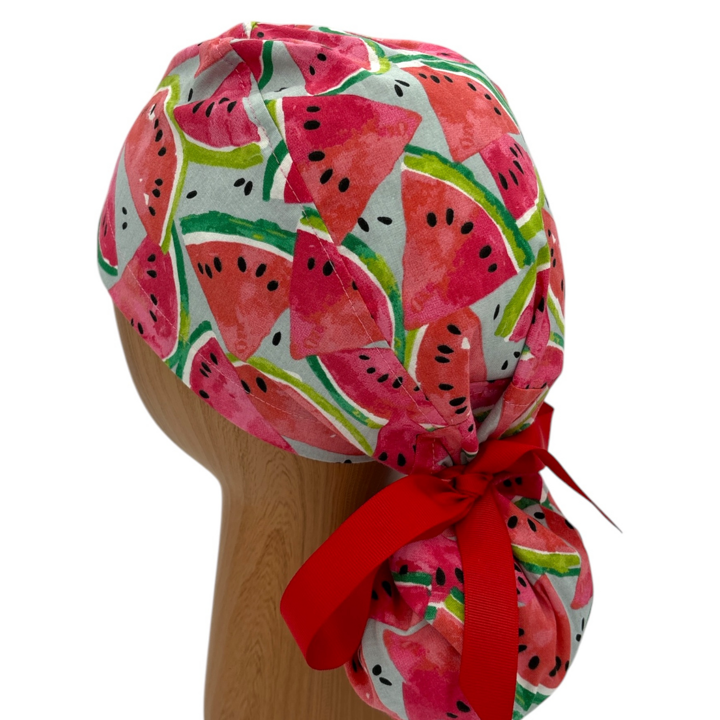 Watermelon Scrub Cap - Ponytail Style