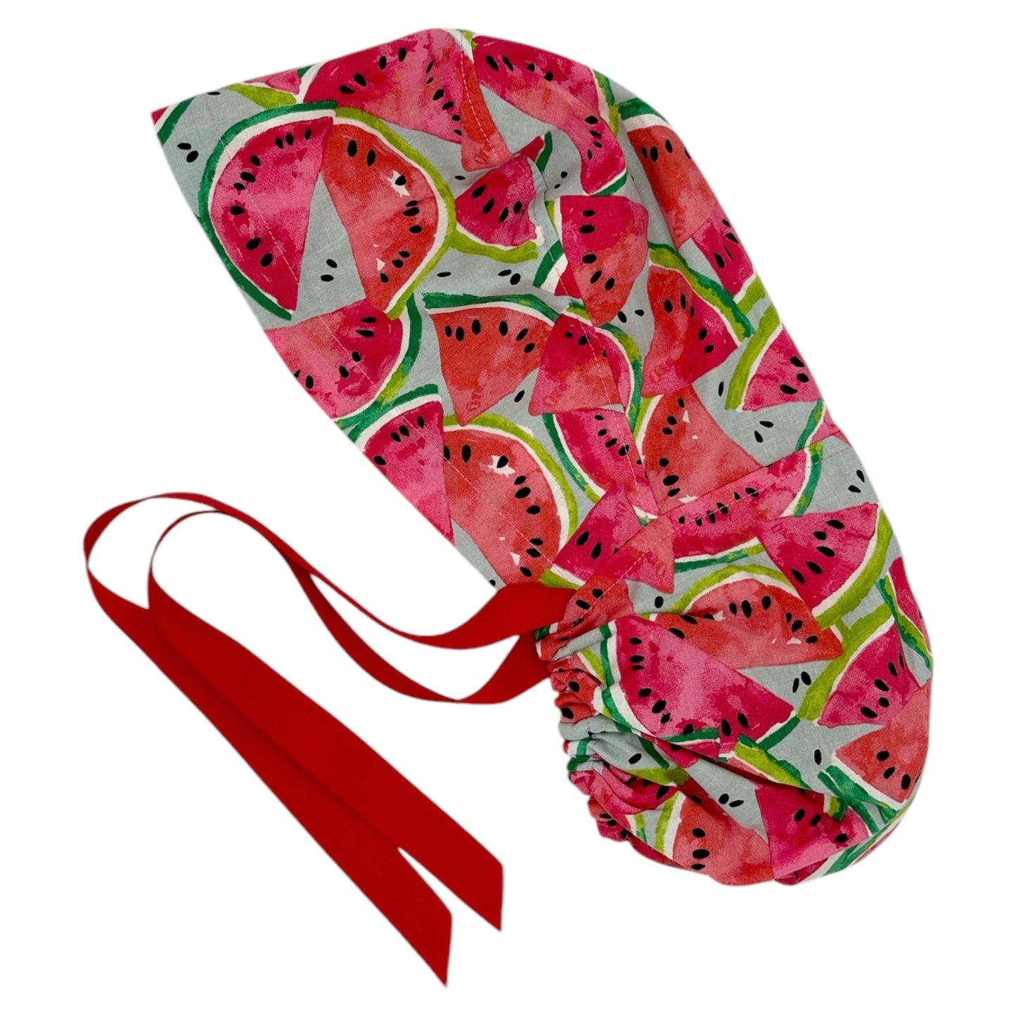 Watermelon Scrub Cap - Ponytail Style