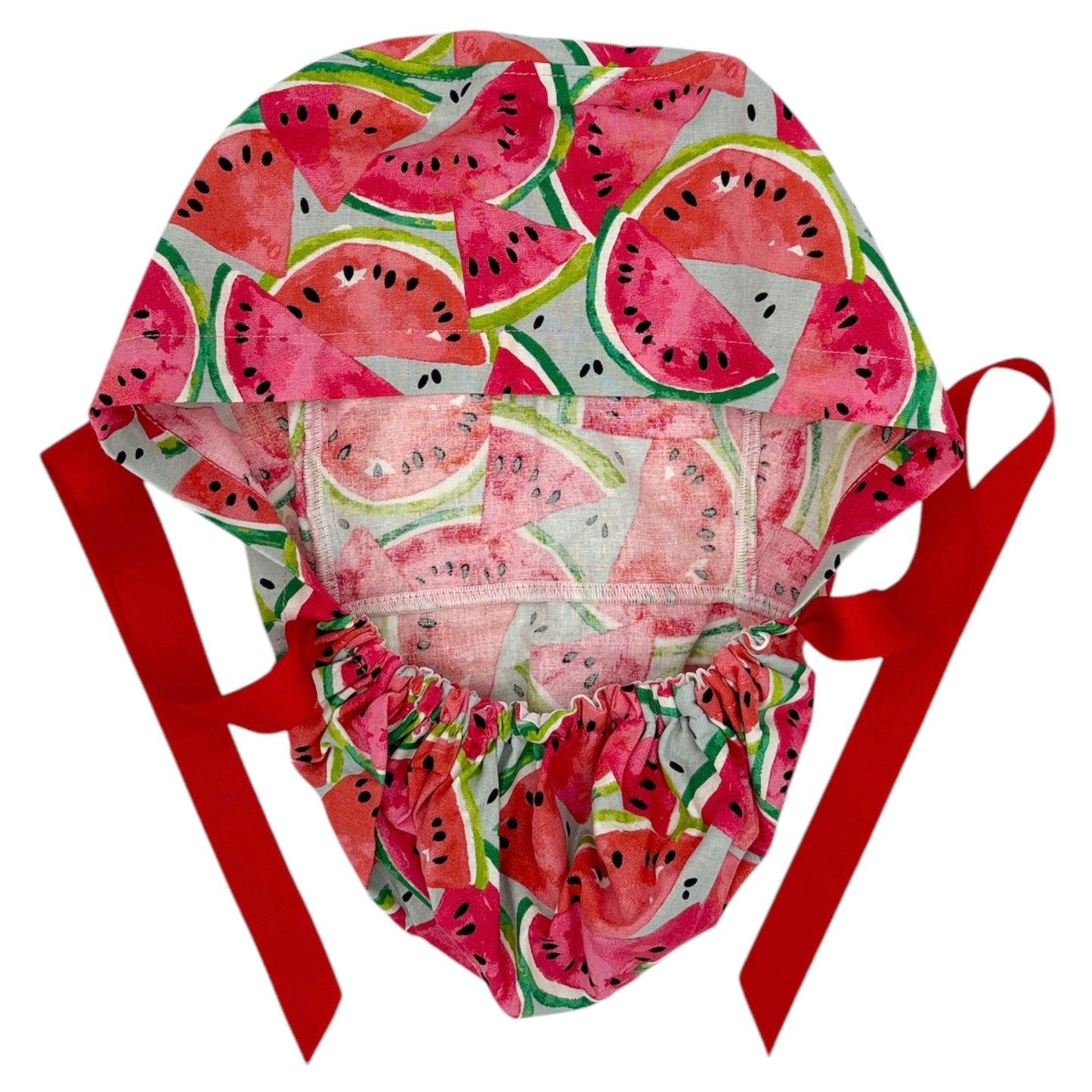 Watermelon Scrub Cap - Ponytail Style